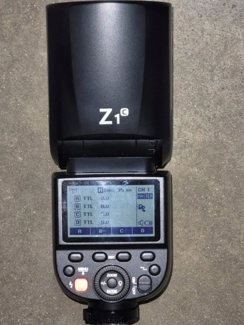 Neewer Z1-C TTL Li-ion Round Head Flash Speedlight CANON with 2 Batteries VGUC